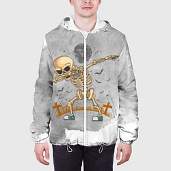 Куртка с капюшоном мужская Танцы скелета, цвет: 3D-белый — фото 2