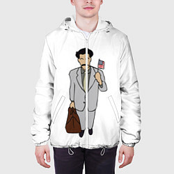 Куртка с капюшоном мужская Борат, цвет: 3D-белый — фото 2