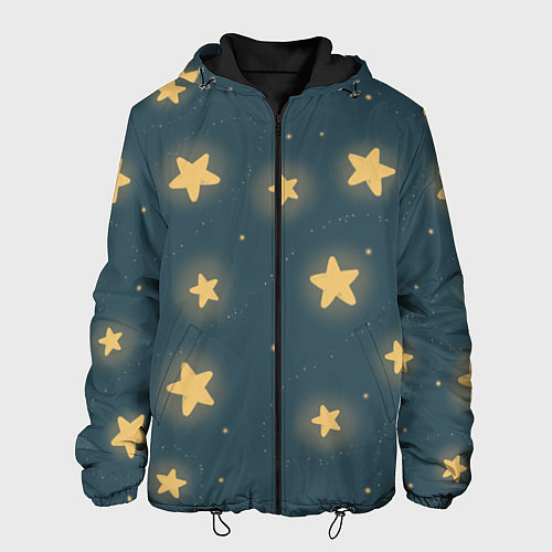 Мужская куртка Звезды / 3D-Черный – фото 1