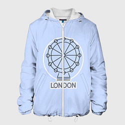 Куртка с капюшоном мужская Лондон London Eye, цвет: 3D-белый