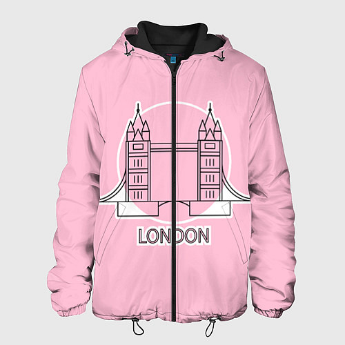 Мужская куртка Лондон London Tower bridge / 3D-Черный – фото 1