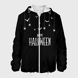 Куртка с капюшоном мужская Happy halloween, цвет: 3D-белый