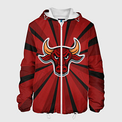 Куртка с капюшоном мужская Красный бык, цвет: 3D-белый