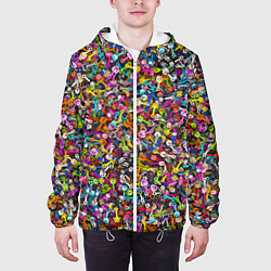 Куртка с капюшоном мужская Скрепыши, цвет: 3D-белый — фото 2