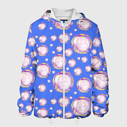 Куртка с капюшоном мужская Мыльные пузыри, цвет: 3D-белый