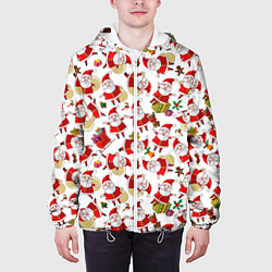 Куртка с капюшоном мужская Дед Мороз, цвет: 3D-белый — фото 2