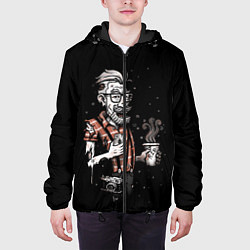 Куртка с капюшоном мужская Зомби Хипстер, цвет: 3D-черный — фото 2