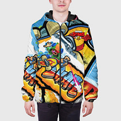 Куртка с капюшоном мужская Brawl Stars skateboard , цвет: 3D-черный — фото 2