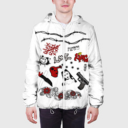 Куртка с капюшоном мужская Анархия, цвет: 3D-белый — фото 2