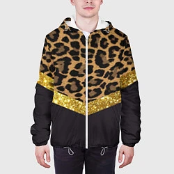 Куртка с капюшоном мужская Леопардовый принт, цвет: 3D-белый — фото 2