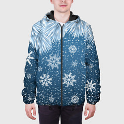Куртка с капюшоном мужская Снежное Настроенние, цвет: 3D-черный — фото 2
