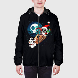 Куртка с капюшоном мужская Дух Рождества, цвет: 3D-черный — фото 2