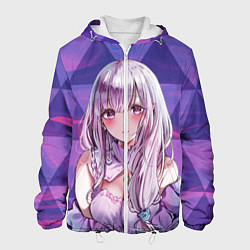 Куртка с капюшоном мужская Эмилия, цвет: 3D-белый