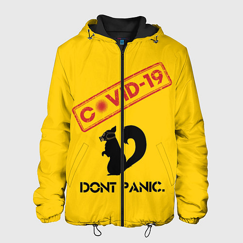 Мужская куртка Dont Panic covid-19 / 3D-Черный – фото 1
