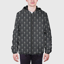 Куртка с капюшоном мужская Готический рисунок, цвет: 3D-черный — фото 2