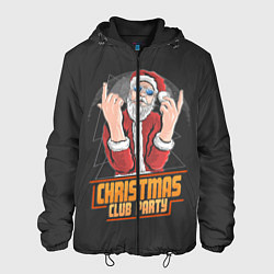Куртка с капюшоном мужская Christmas Club Party, цвет: 3D-черный