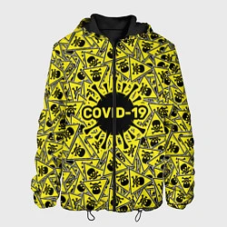 Куртка с капюшоном мужская COVID-19, цвет: 3D-черный