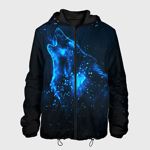 Мужская куртка Космический Волк / 3D-Черный – фото 1