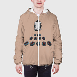 Куртка с капюшоном мужская Тетрадь смерти, цвет: 3D-белый — фото 2