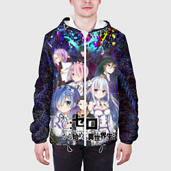 Куртка с капюшоном мужская Re:Zero Жизнь с нуля, цвет: 3D-белый — фото 2