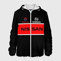 Куртка с капюшоном мужская Nissan, цвет: 3D-белый