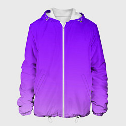 Куртка с капюшоном мужская Фиолетовый космос, цвет: 3D-белый