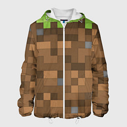 Куртка с капюшоном мужская Minecraft камуфляж, цвет: 3D-белый