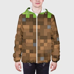 Куртка с капюшоном мужская Minecraft камуфляж, цвет: 3D-белый — фото 2