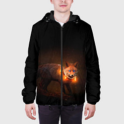 Куртка с капюшоном мужская Dark fox, цвет: 3D-черный — фото 2