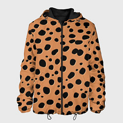 Куртка с капюшоном мужская Леопард, цвет: 3D-черный