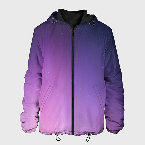 Мужская куртка Северное сияние фиолетовый / 3D-Черный – фото 1