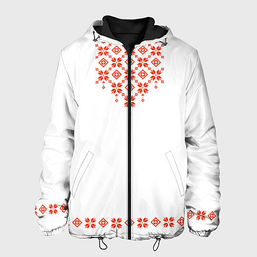 Мужская куртка Белорусская вышиванка / 3D-Черный – фото 1