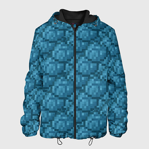 Мужская куртка Берюзовый краситель / 3D-Черный – фото 1