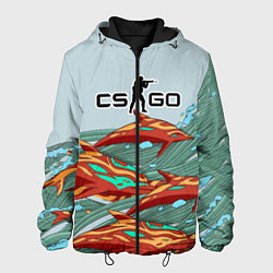Куртка с капюшоном мужская CS:GO Aquamarine Revenge Аквамариновая Месть, цвет: 3D-черный