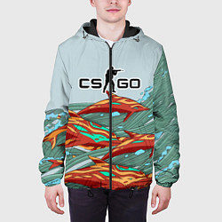 Куртка с капюшоном мужская CS:GO Aquamarine Revenge Аквамариновая Месть, цвет: 3D-черный — фото 2