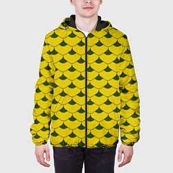 Куртка с капюшоном мужская Чешуя, цвет: 3D-черный — фото 2