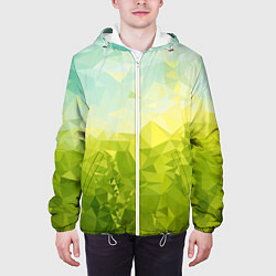 Куртка с капюшоном мужская Природная Абстракция, цвет: 3D-белый — фото 2
