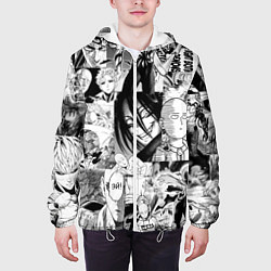Куртка с капюшоном мужская One-Punch Man Ванпачмен, цвет: 3D-белый — фото 2