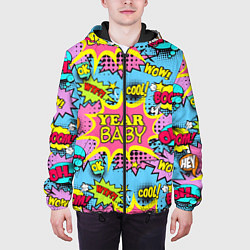 Куртка с капюшоном мужская Year baby Pop art print, цвет: 3D-черный — фото 2