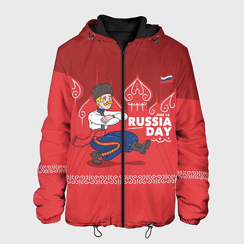 Мужская куртка День России / 3D-Черный – фото 1