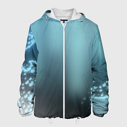 Куртка с капюшоном мужская Водяные свечения, цвет: 3D-белый