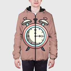 Куртка с капюшоном мужская Clock, цвет: 3D-черный — фото 2