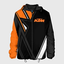 Куртка с капюшоном мужская KTM КТМ, цвет: 3D-черный