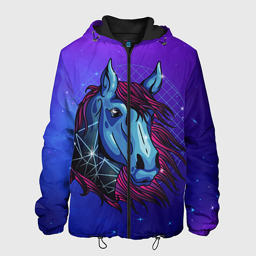 Мужская куртка Retrowave Neon Horse / 3D-Черный – фото 1