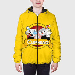 Куртка с капюшоном мужская CUPHEAD КАПХЕД, цвет: 3D-черный — фото 2