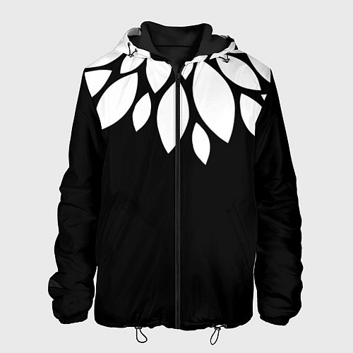 Мужская куртка Лепестки / 3D-Черный – фото 1