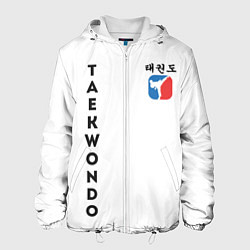 Куртка с капюшоном мужская Тхэквондо Taekwondo, цвет: 3D-белый