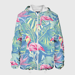 Куртка с капюшоном мужская Фламинго, цвет: 3D-белый