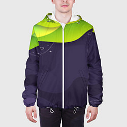 Куртка с капюшоном мужская Спорт волна, цвет: 3D-белый — фото 2
