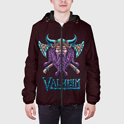 Куртка с капюшоном мужская Valheim Viking, цвет: 3D-черный — фото 2